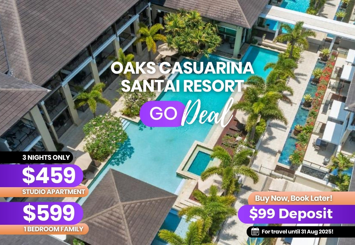 Oaks Casuarina Santai Resort | Go Deal Voucher | $99 Deposit