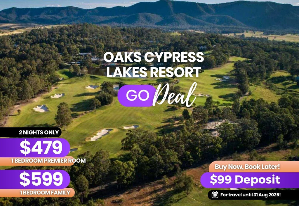 Oaks Cypress Lakes Resort | GO Deal Voucher | $99 Deposit