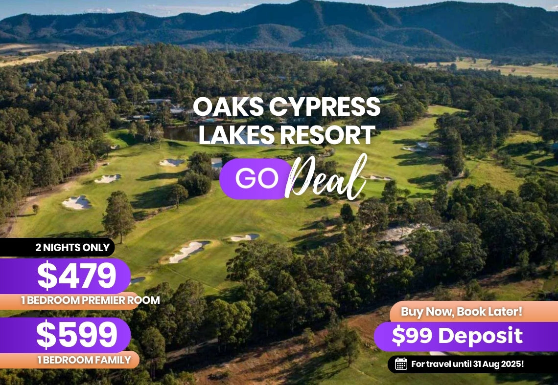 Oaks Cypress Lakes Resort | GO Deal Voucher | $99 Deposit